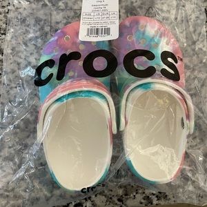 BRAND NEW never worn! Crocs classic tie dye